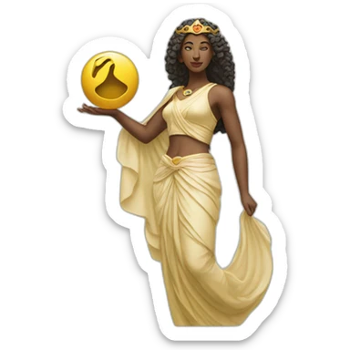 goddess holding nike logo sticker