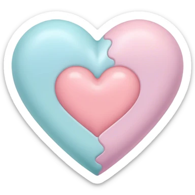 pastel heart sticker