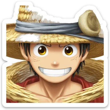 Luffy One Piece Straw Hat ship sticker