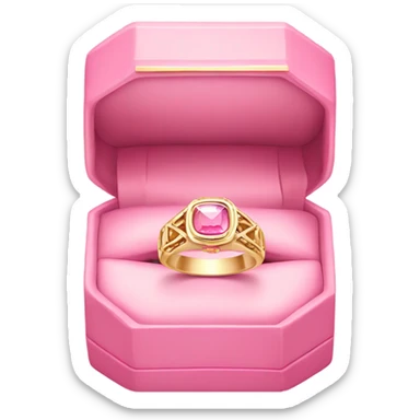 ring in pink box sticker