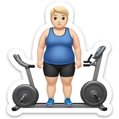 fat person gym sticker