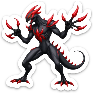 Venom-Zekrom-Darkrai-Scizor-fusion, full body sticker