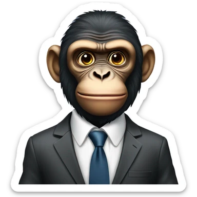 ape wearing suit sticker