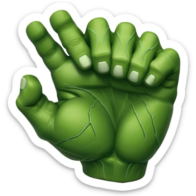 Hulk's hand smashing sticker