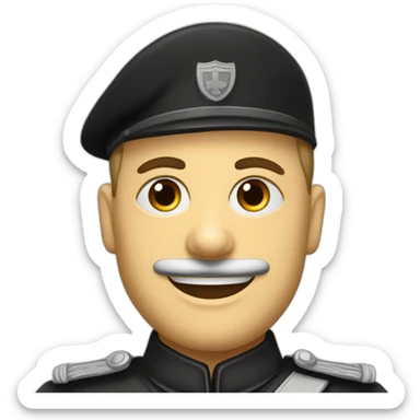 german fascit with black uniform from 1940 sticker