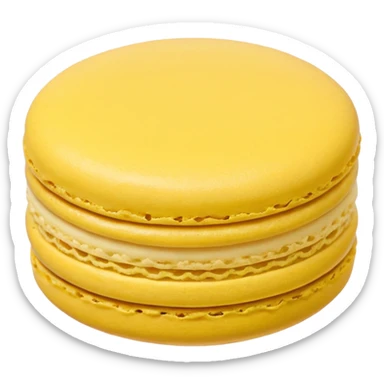macaron jaune sticker