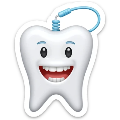 Dental floss  sticker