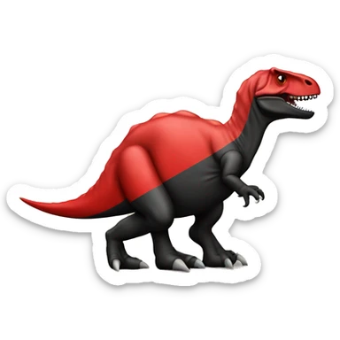 Dinosaur with a Albanian flag sticker