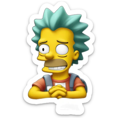 bart simpson with good report sticker