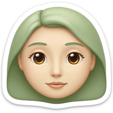 Minimal wellness emoji representing tighter skin and firmness,
subtle lifting effect, smooth contours, calm and natural,
no beauty or cosmetic symbols, soft sage green color palette sticker