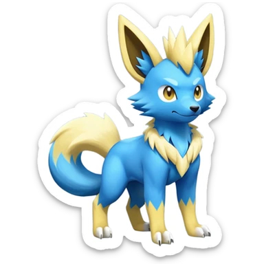 Manectric-Zeraora-Yamper-Fakémon-hybrid-creature (full body)  sticker