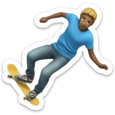 Skateboard riding on water sticker