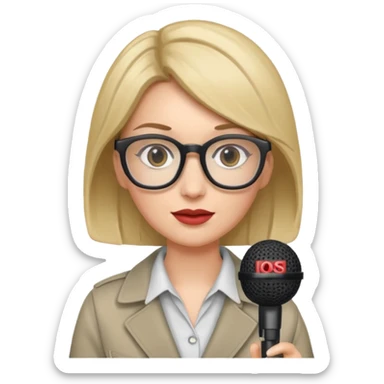 Female journalist sticker