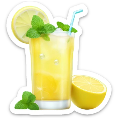 Summer drink with bubbles sticker