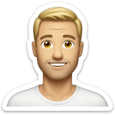 caucasian men sticker