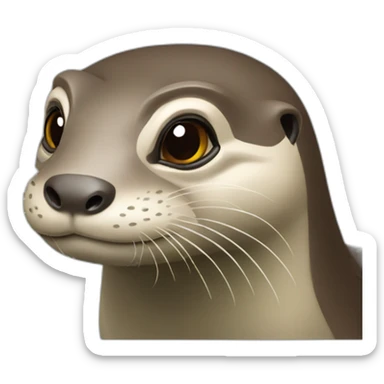 Loutre dur tortue sticker
