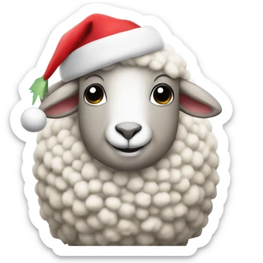 Sheep celebrates christmas sticker