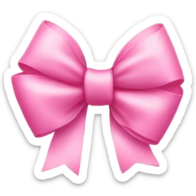 Pink bow with detail sticker