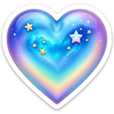 stars opalite heart galaxy opalite sticker