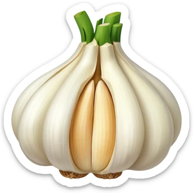 a clove of garlic sticker