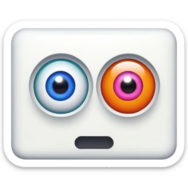 letters “ISTG” with cartoon eyeballs behind it sticker