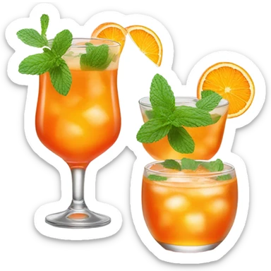 Three orange cocktails sticker