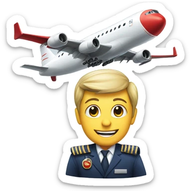 airplane on runway with wheels with pilot  sticker