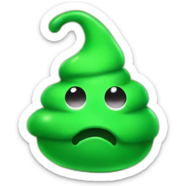 Green poop Halloween sticker