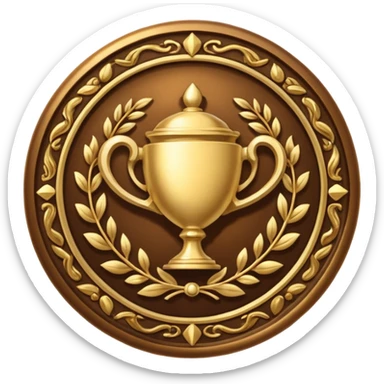 Create a gold emblem that says "Bronze Early Supporter" sticker