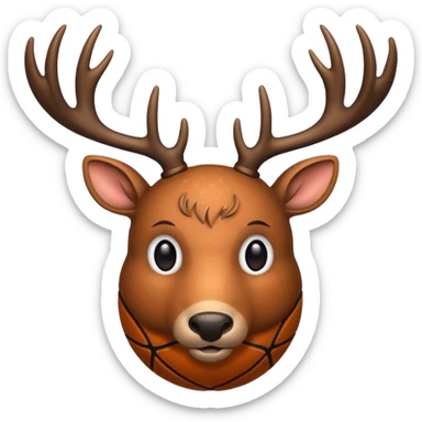 Deer as a basketball  sticker