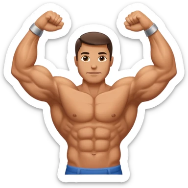 muscle arm sticker