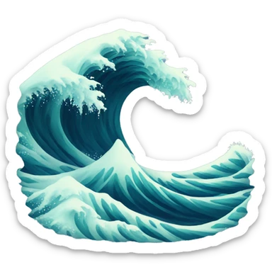 Wave sent with love sticker