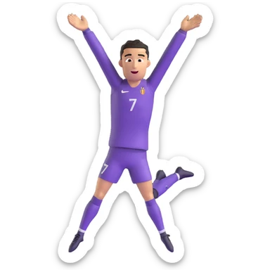 Cristiano Ronaldo doing his signature 'Siu' celebration sticker