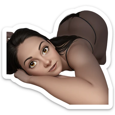 realistic portrait of girl sticker