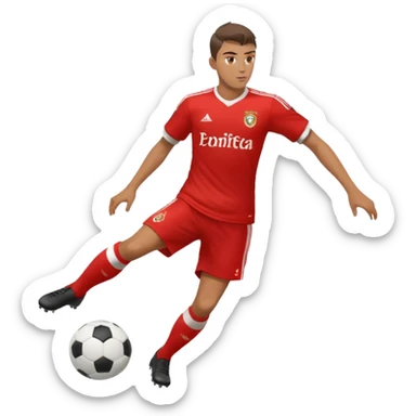 jogador do benfica a chutar a bola de futebol sticker