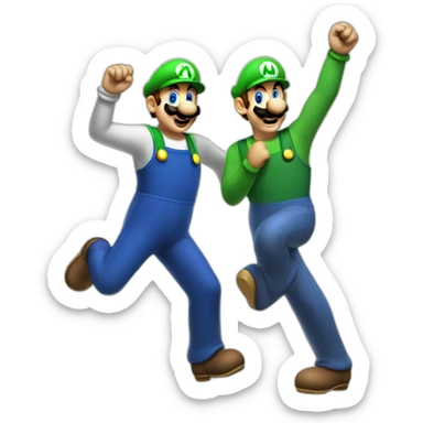 mario and luigi dance sticker