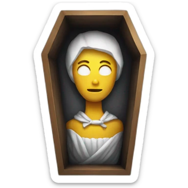symbol @ in a coffin sticker