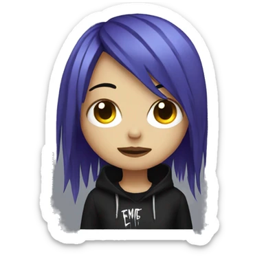 emo girl sticker