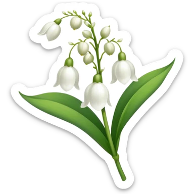 Lilly of the valley flower sticker