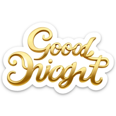 good night words sticker