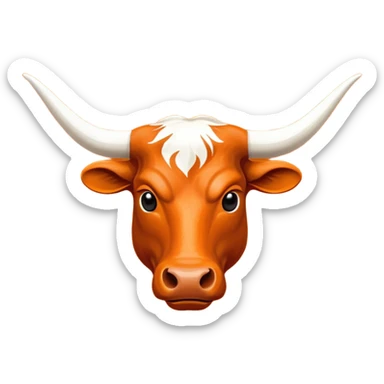 Texas longhorns logo all orange sticker