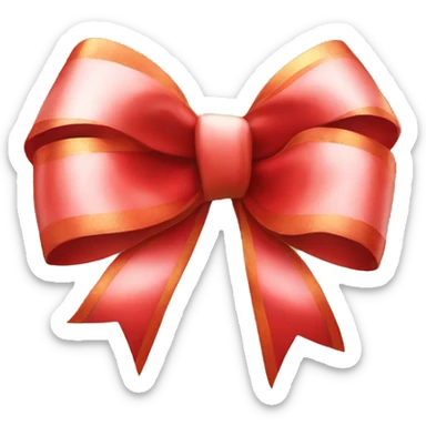 christmas bow sticker