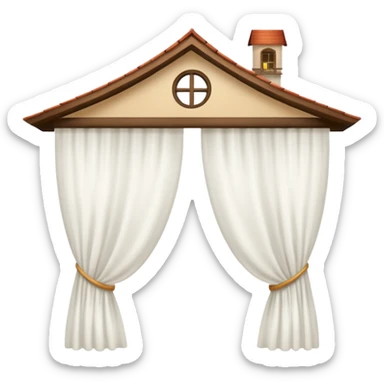 house Curtain sticker