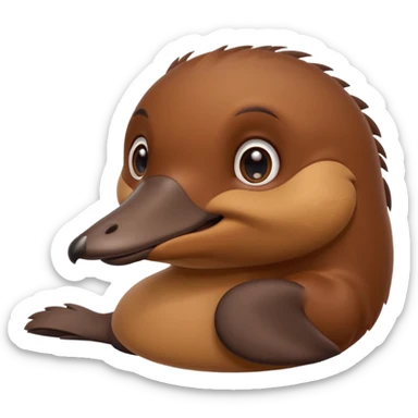platypus with a cute expression sticker