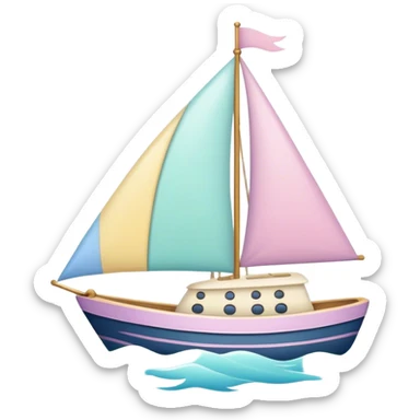 un vela muy felis y con colores pasteles sticker