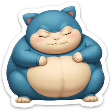 Sleeping snorlax pokemon not realistoc 2d emoji sticker