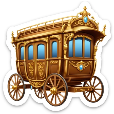 huge-horse-drawn-fancy-french-stagecoach-caravan sticker