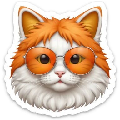 Cat with sunglasses sticker