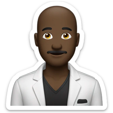 un homme noir qui porte un bandeau avec la phrase tertial dessu sticker