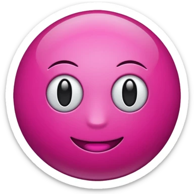 magenta color sphere,Negative : Emoji. sticker